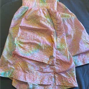 Fabletics Pink and Green Bubble Athletic Shorts